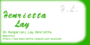 henrietta lay business card